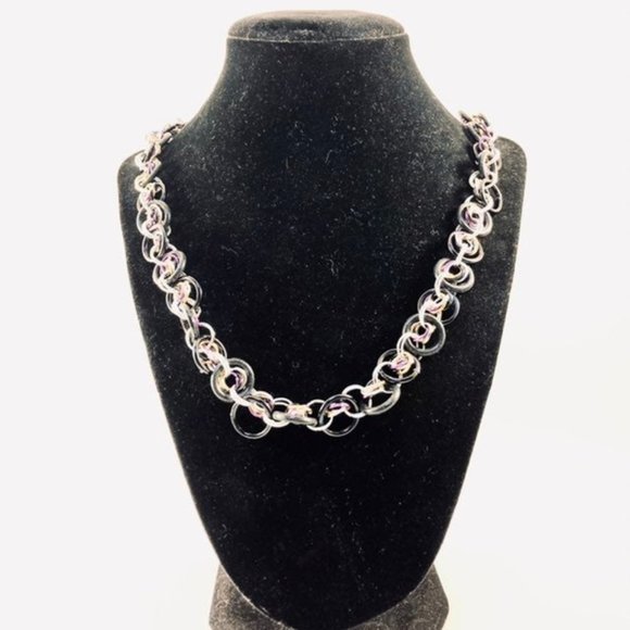 Non-binary Pride Chainmaille Necklace - Picture 8 of 8